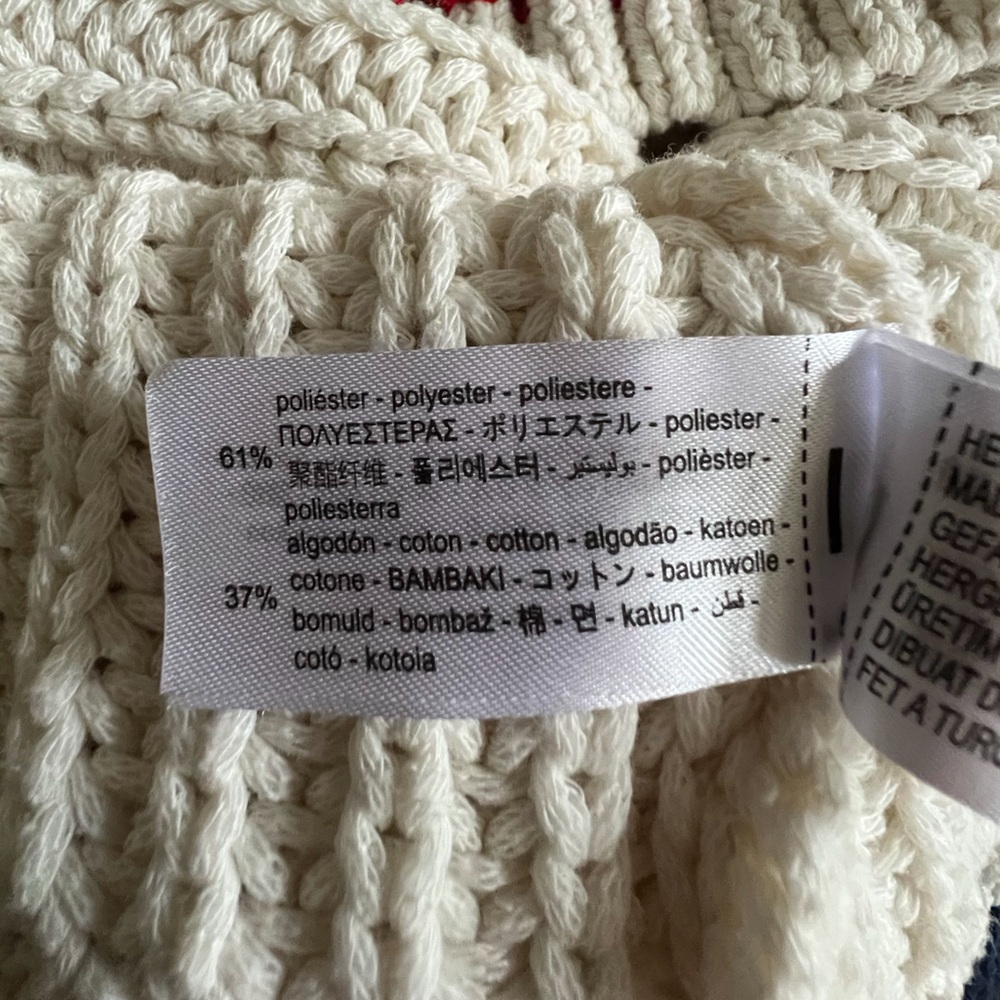 🔥 FINAL SALE $35 Zara Varsity Collegiate Chunky Loop Knit Cream Cardigan Sweater - Picture 12 of 15